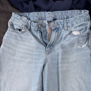 American Eagle Outfitters Light Blue Distressed Jeans